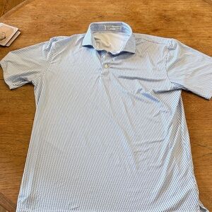 Classic Blue Geometric Polo by Holderness & Bourne